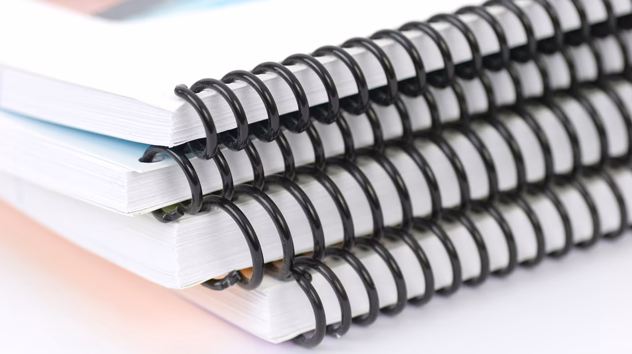 Spiral-bound booklets produced at Cal Poly Print & Copy.